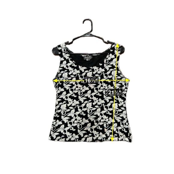 Xscape Joanna Chen Womens Black Silver Floral Two Piece Set Sz Medium - Picture 8 of 11